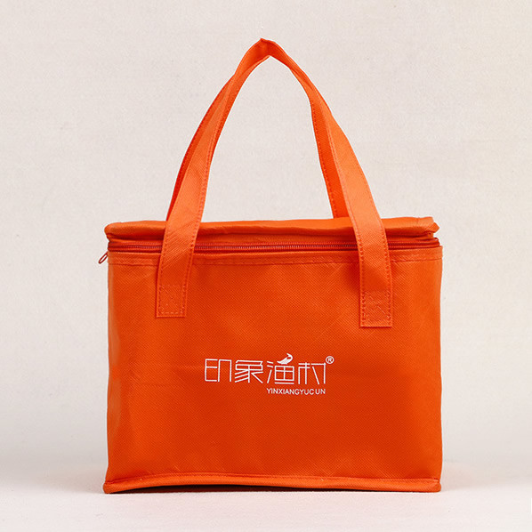 Non Woven Cooler Bag with Top Zip Closure/Custom logo printed cooler Milk Freshness Protection,super market premium bag