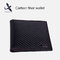 Carbon fiber and genuine leather materials men's bifold wallet custom supplier
