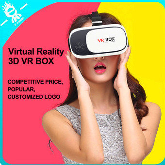 China 2016 Hot Sale Virtual Reality Glasses Plastic Google Cardboard 3D VR BOX 2.0 Adjustable supplier