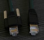 China Black or Custom GigE CAT6 S/STP 1x Screw Lock Horizontal Gigabit Ethernet Cable 3 m distributor