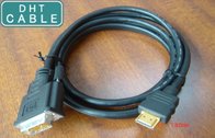 China Durable Custom Cable Assemblies HDMI to DVI Adapter Cable 9.8 Feet 3 Meters distributor