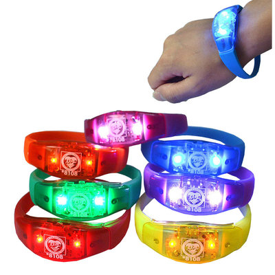 China Colorful Environmental Concert Lighting Bracelet Logo Customized supplier