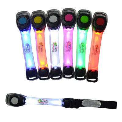 China Colorful LED Arm Band Night Running Safety Band Logo Customized supplier
