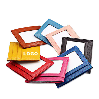 China Colorful Promotional Leather Card Bag Card Container Logo Customized supplier