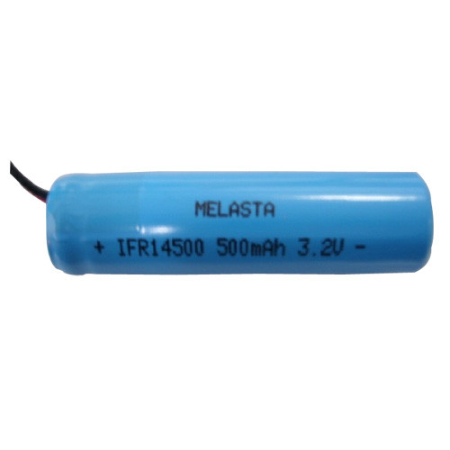 Cylindrical 14500 LiFePO4 Battery Pack with PCM 3.2V 500mAh
