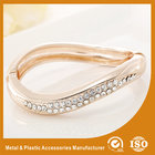 China Small Rhinestone Solid Silver Metal Bangles For Girls Jewellery distributor
