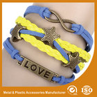 China Endless Engraved Personalized Leather Bracelets With Magnetic Closure distributor