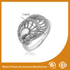 China Zinc Alloy High Fashionable Jewellery Rings With White Zircon distributor