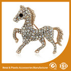 Best Crystal Rhinestone Handmade Horse Brooches Jewellery Gold Plated for sale