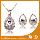 China Ladies Eye Shape Zinc Alloy Jewelry Sets Earrings And Necklace Set distributor