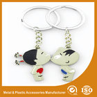 China Boy Girl Lover Custom Metal Keychains Engraved Metal Keyrings distributor