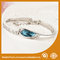 cheap  Fashion Thin Metal Bangles Bracelets With A Blue Stone 18K Gold Jewelry