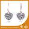 Custom Nice Hook Design Silver Heart Metal Stud Earrings For Wedding supplier