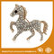 Crystal Rhinestone Handmade Horse Brooches Jewellery Gold Plated supplier