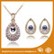 Ladies Eye Shape Zinc Alloy Jewelry Sets Earrings And Necklace Set supplier