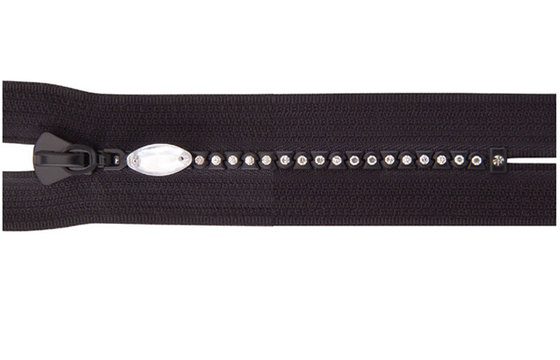 China 10# Single Diamond 30 Inch Zipper For Womens Wallet , auto Lock supplier