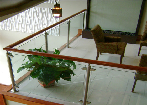 China Frameless stainless steel post tempered glass balcony railing design supplier