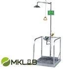 Stainless steel emergency shower & eye wash (with the foot pedal, guardrail, tank)(MKL1590)
