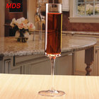 Handmade flat-bottom lead-free crystal glass champagne flute for party