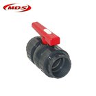 OD32mm Gray color Plastic PVC True Double Union Ball Valve for Water Supply