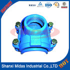 Ductile iron saddle clamp for steel pipe