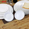 Hotel western food shallow white ceramic plates set crafts