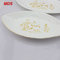 Dinnerware creative fish shape gold rim ceramic plate for hotel