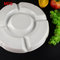 White round fruit 5 wedding ceramic compartment plate