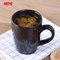 Coloured glaze 300ml personalized black porcelain coffee mugs with handle