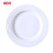 Top selling white and plain turing triangle dish round porcelain plate