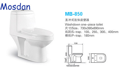 MINEBATH  Hot Sale Ceramic Toilet Washdown S-trap 250/300mm Cheap Bathroom Toilet  MB-850