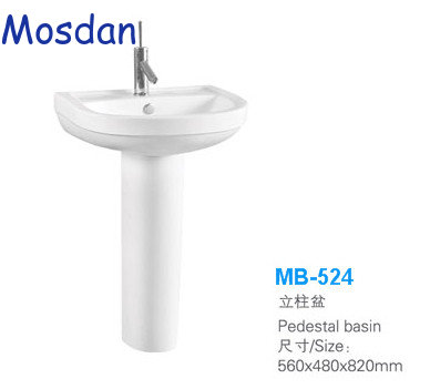 Ceramic sanitary ware sinks bathroom pedestal hand face Wash basins MB-524