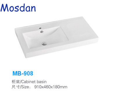 New Arrival Bathroom Ceramic Cabinet Basin for Different Market MB-908