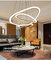 Modern art round commercial ring white acrylic pendant lights fixtures