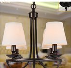 China Customized Fabric Cover E27 Bulb 4 Light Chandelier for Dinning Room distributor