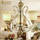 China Silver White Hanging Wrought Iron Ceiling Lights American Style , 3 Light distributor