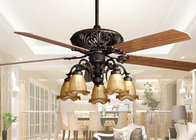Retro Ceiling Fan Light Fixtures , Home Decorative Rustic Ceiling Fans With Lights for sale
