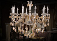 Best Living Room Antique / Vintage Cognac Modern Glass Chandeliers 10 Light , Modern Pendant for sale