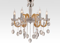 China White Amber Hanging Modern Glass Chandeliers with Art Glass for Dining room / Foyer distributor