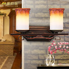 China Decorative Candle Blown Glass Shade Bathroom Over Mirror Lights with Double Light distributor
