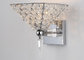 cheap 1 Light Chrome Crystal E12 Indoor Wall Lights With Iron Welding