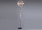 cheap Modern Decorative Floor Lights With Crystal , Black And White Linen Cover