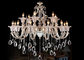 cheap Pearl Silver Zinc Large Hotel Chandeliers / Luxurious European style Custom Chandelier Lamps