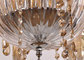 Electroplated Cognac Glass Modern Ceiling Lighting for Living Room 10 Light supplier