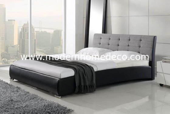 wholesale promotion modern bedroom furniture full, queen, king sizes synthetic leather bed