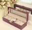 Free shipping The 6 watches a watch box leather watch box glass surface work viewing (8.5*31*10cm)red jewelry box gift b