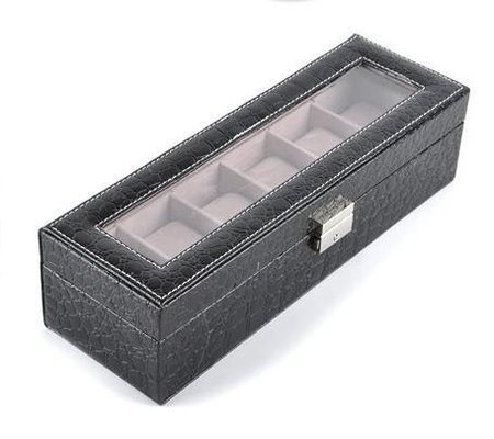 High Quality Watch Box Storage Box For Watches Display PU Leather Black Color