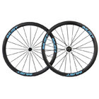 700C UCI standard carbon road bike wheels 25mm wide for tubeless compatible 3K weave