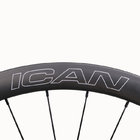 40C carbon road bike wheels 25mm wide for tubeless compatible 3K weave for Road racing bike