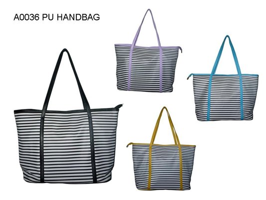 fashion PU stripe handbag A0036